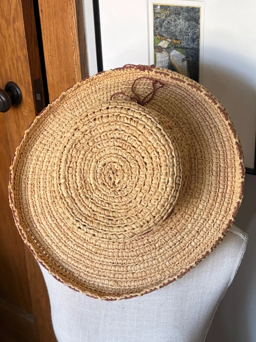 Helen Kaminski Natu Avalon Raffia Hand Made Provence Women's Sun Hat NWOT
